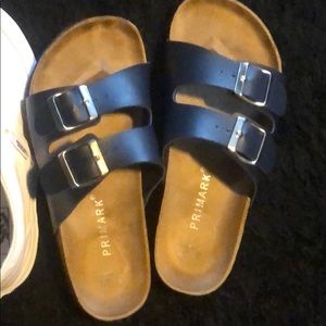 Navy blue sandals